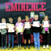 Some students from the Eminence Kindergarten Class received 1st quarter awards for Perfect attendance, Book worm, most improved and citizenship award.